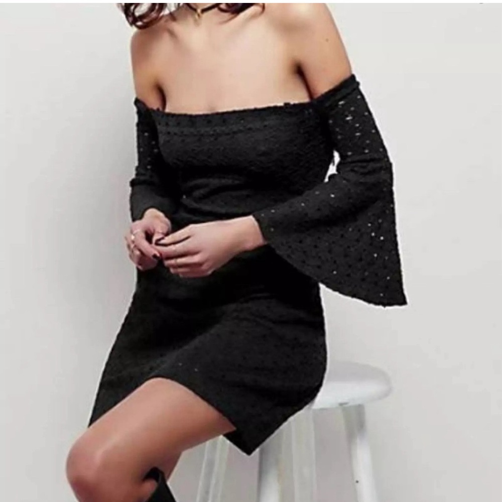 Free People Sophie eyelet off shoulder dress